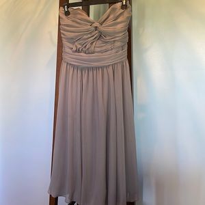 H&M charcoal grey midi bridesmaid dress